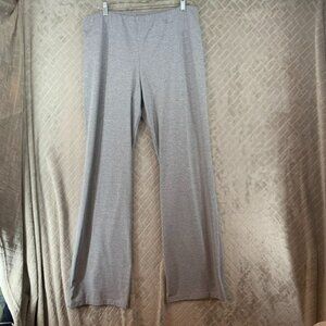 Nirlon Pants Womens XL Gray Straight Leg High Rise Stretch Yoga Gym Work Out